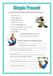 English Worksheet: Simple Present  (23.08.08)