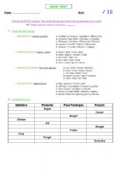 English worksheet: mini test