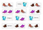 English Worksheet: Shoes Domino
