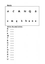 English worksheet: alphabet