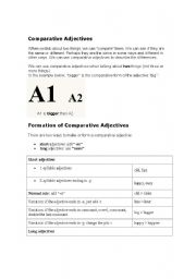 English worksheet: Comparative adjectives