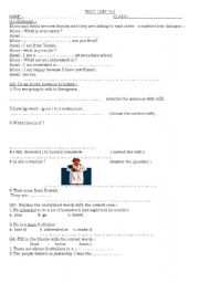 English worksheet: test