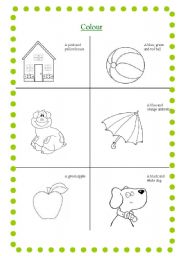 English Worksheet: colour 