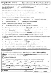 English Worksheet: Plural of nouns