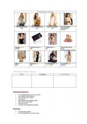 English Worksheet: Shopping for Clothes