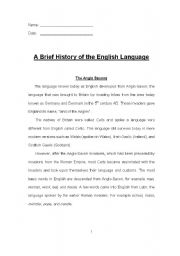 A Brief History of the English Language