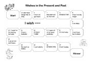 English Worksheet: I wish (boardgame)