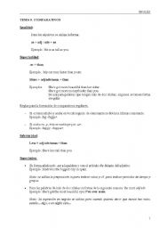 English worksheet: Comparative and superlative forms