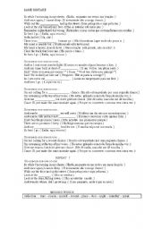 English Worksheet: Song Same Mistake by James Blunt