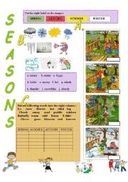 English Worksheet: SEASONS