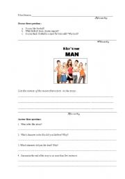 English Worksheet: Shes the man