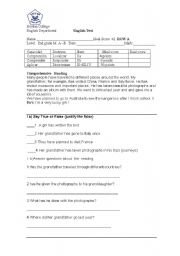  A Grammar test :past simple vs present perfect