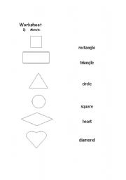 English worksheet: shapes