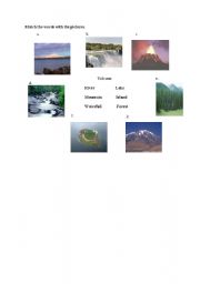 English worksheet: Environmental places