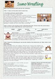 English Worksheet: Sumo Wrestling