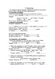 English worksheet: comparing Part 01