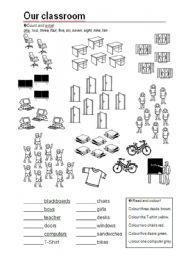 English Worksheet: Our classroom