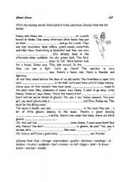 English Worksheet: ghost story
