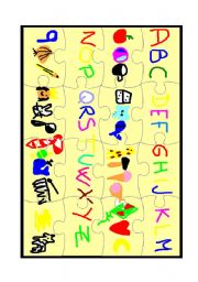 English Worksheet: alphabet  puzzle