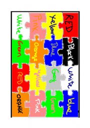 English Worksheet: kids clolour puzzle