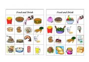 English Worksheet: Bingo Food and Drink ( 5 of 8 )