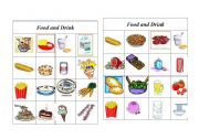 English Worksheet: Bingo Food and Drink ( 6 of 8 )