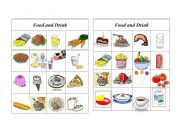 English Worksheet: Bingo Food and Drink ( 7 of 8 )