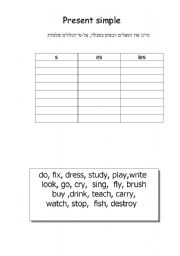 English Worksheet: The present simple