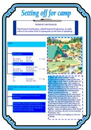 English Worksheet: Setting off for camp