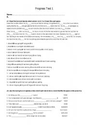 English Worksheet: Test CAE