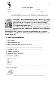 English Worksheet: A little bit of