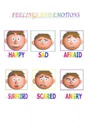 English Worksheet: FEELINGS AND EMOTIONS