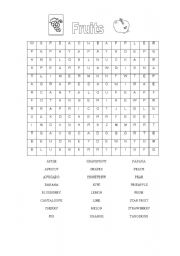 English Worksheet: Fruits