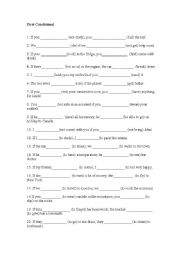 English Worksheet: First conditional 