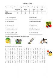 English Worksheet: Sports