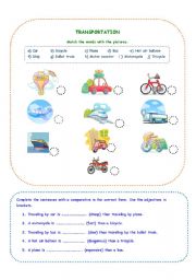 English Worksheet: Transportation Comparatives(24.08.08)