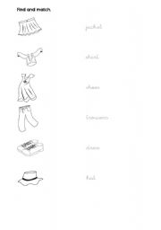 English worksheet: clothes