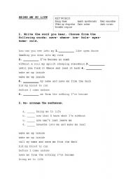English worksheet: brin it to my life song