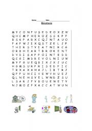 emotions - wordsearch