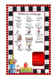 English Worksheet: Classroom Language Poster