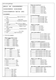 English Worksheet: Begginer exercises