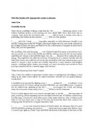 English Worksheet: Fill in the Blanks