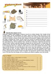 English Worksheet: Indiana Jones Adventure