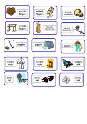 English Worksheet: Sport Equipment Domino