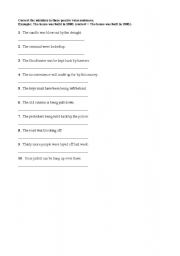 English worksheet: Passive Voice