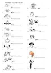 English Worksheet: Adjectives