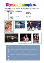 English Worksheet: Olympic champions