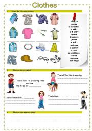 English Worksheet: Clothes