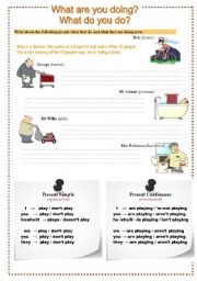 Present Continuous vs Present Simple