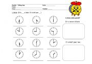 English Worksheet: Worksheet (Telling Time 2)